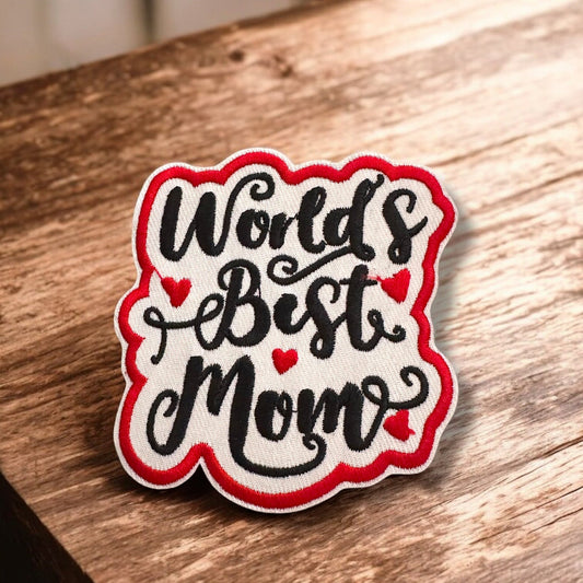“World’s Best Mom” Iron On Patch - Wander Together Outfitters