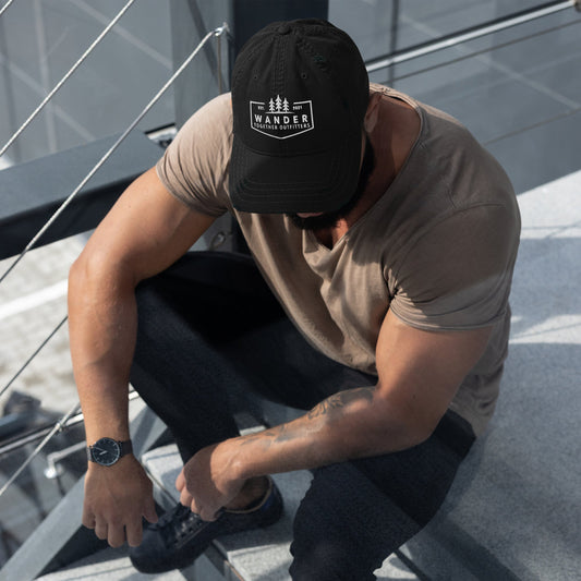 WTO Crew Distressed Dad Hat – Wander Together Outfitters Logo Cap - Wander Together Outfitters
