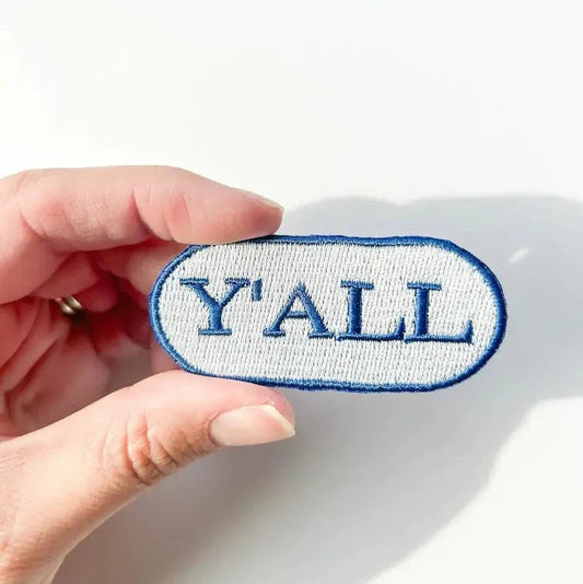 "Y'All" Embroidered Iron - on Patch (Various Colors) - Wander Together Outfitters