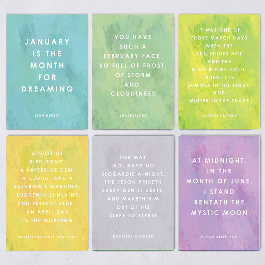 Year of Quotes - Literary Postcard Set - 12 pack - Wander Together Outfitters