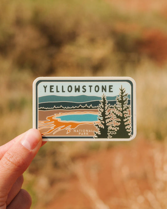 Yellowstone Prismatic Spring Stained Glass Vinyl Sticker, License Plate Series - Wander Together Outfitters