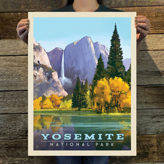 Yosemite National Park: Golden Vista Art Print - Wander Together Outfitters