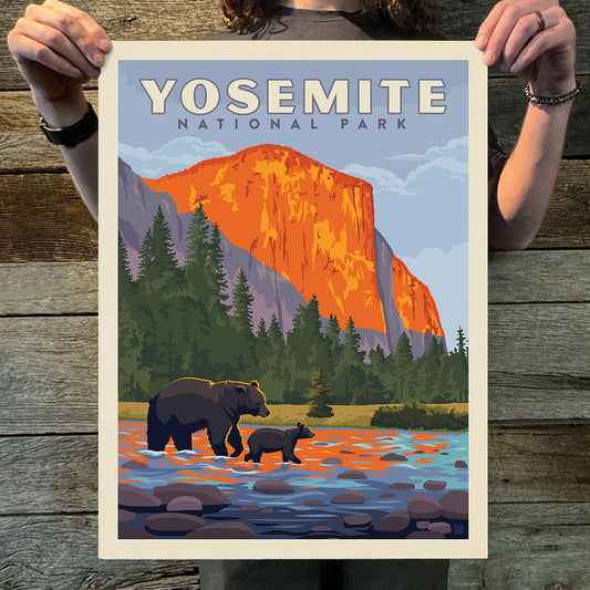 Yosemite National Park: Sunset on El Capitan (63 National Parks) Art Print - Wander Together Outfitters