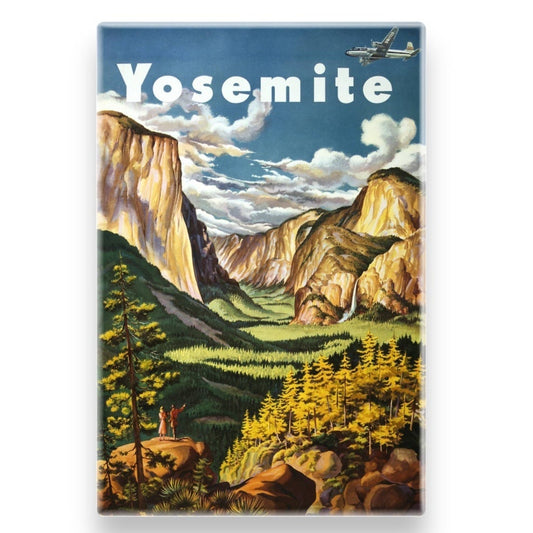 "Yosemite" Vintage Nature Travel Poster Reproduction Magnet - Wander Together Outfitters