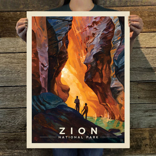 Zion National Park: Virgin River Narrows Art Print - Wander Together Outfitters