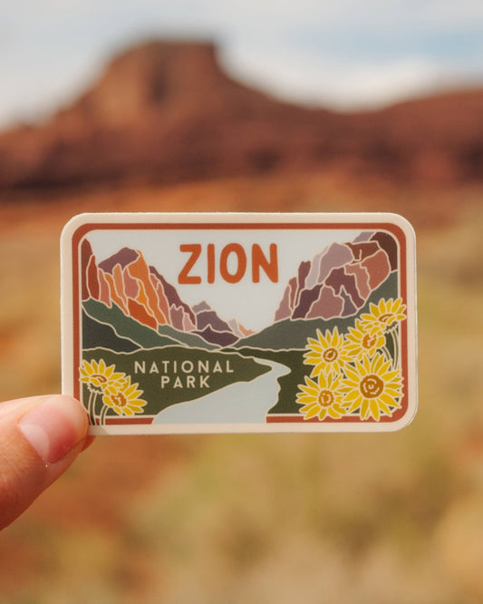 Zion Stained Glass Vinyl Sticker, License Plate Series - Wander Together Outfitters