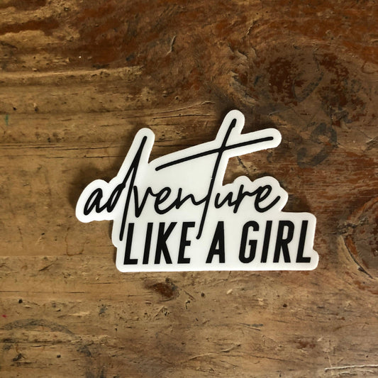 "Adventure Like a Girl" Sticker - Wander Together Outfitters