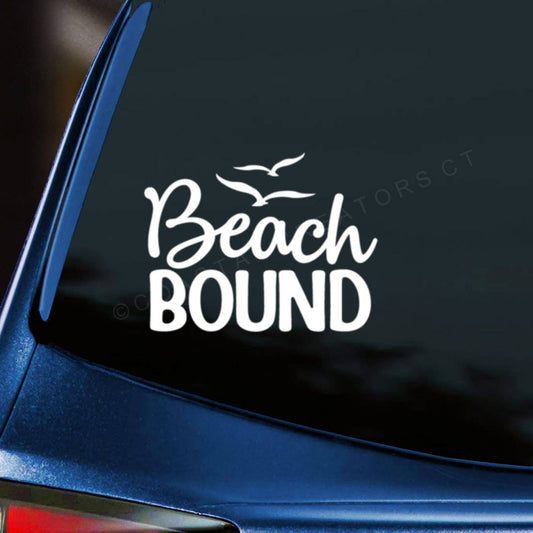 "Beach Bound" Car Window Vinyl Decal (CLEARANCE) - Wander Together Outfitters