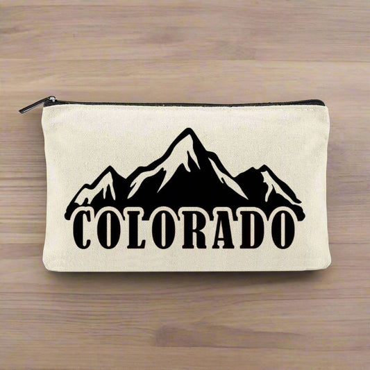 Colorado Mountains Canvas Travel Pouch - Wander Together Outfitters