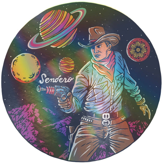 Cosmic Cowboy Sticker - Holographic Edition - Wander Together Outfitters