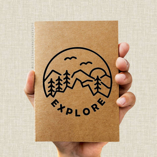 "Explore" Mountains 48 - Page Pocket Journal - Wander Together Outfitters