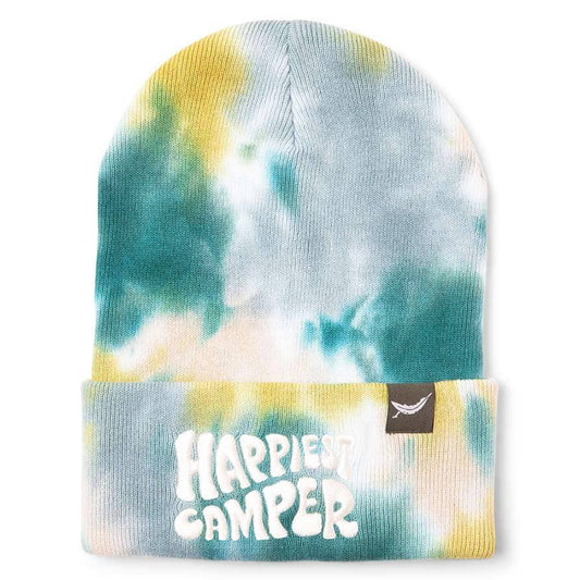 "Happiest Camper" Tie Dye Soft Beanie - Wander Together Outfitters