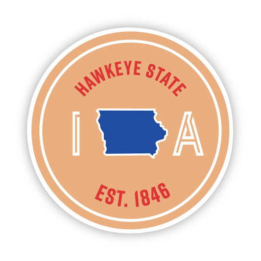Hawkeye State Iowa Sticker - Wander Together Outfitters