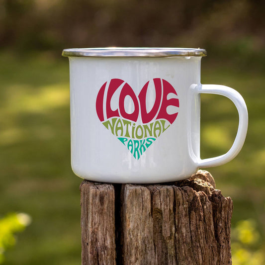 “I Love the National Parks” Enamel Camping Mug - Wander Together Outfitters