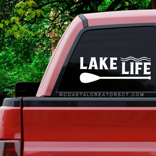 "Lake Life" Paddle Vinyl Window Sticker Decal - Wander Together Outfitters