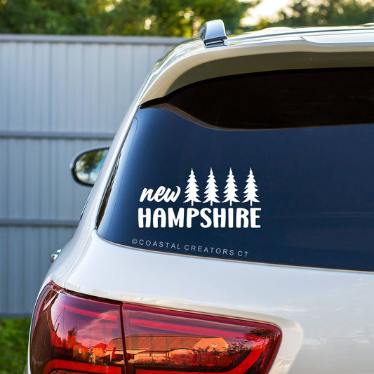 New Hampshire Trees Vinyl Car Window Decal - Wander Together Outfitters