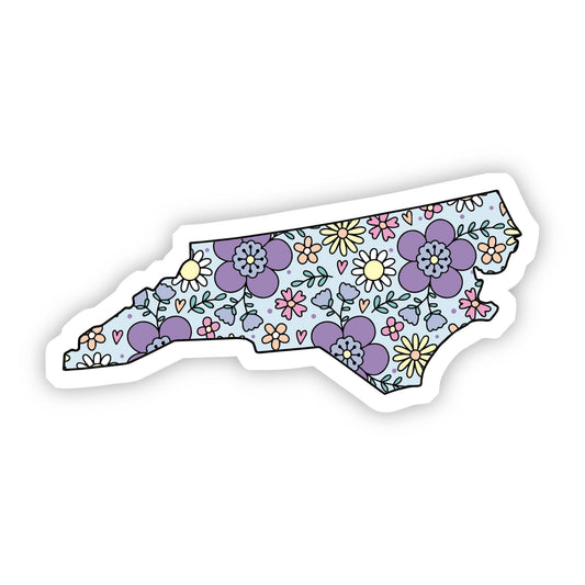 North Carolina (Floral) Sticker - Wander Together Outfitters