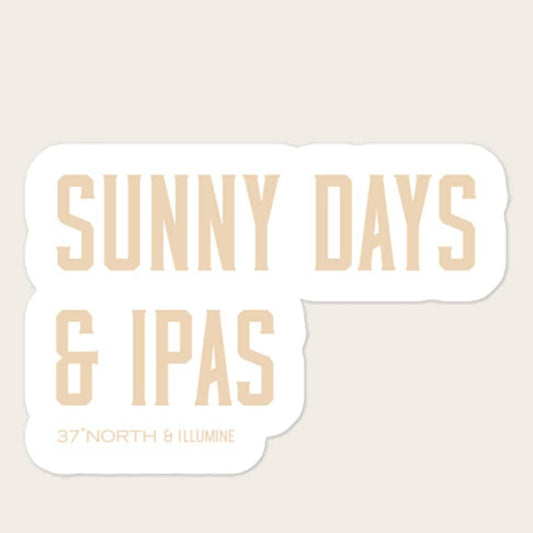 "Sunny Days & IPA's" Sticker - Wander Together Outfitters