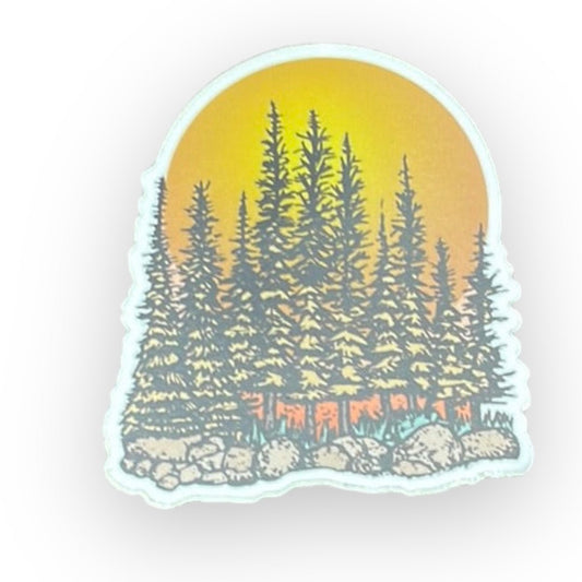 Trees at Sunset Sticker - Wander Together Outfitters