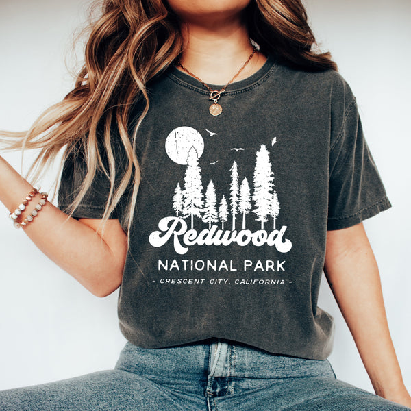 "Redwood National Park" Vintage Garment Dyed T-Shirt (Various Colors)