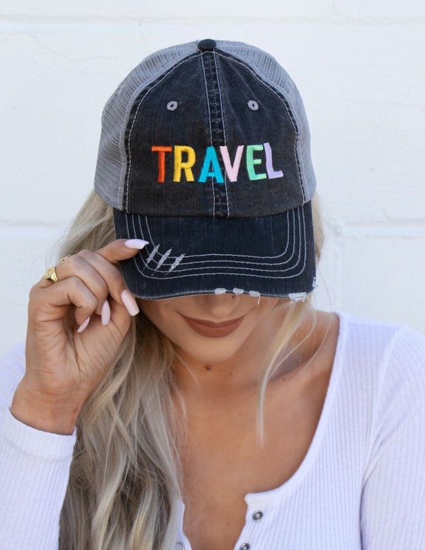 "TRAVEL" Embroidered Hat