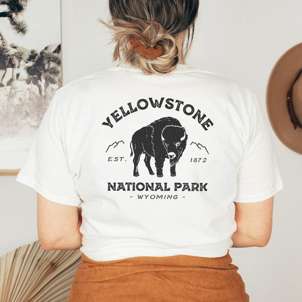 Vintage Yellowstone National Park Front & Back Tee