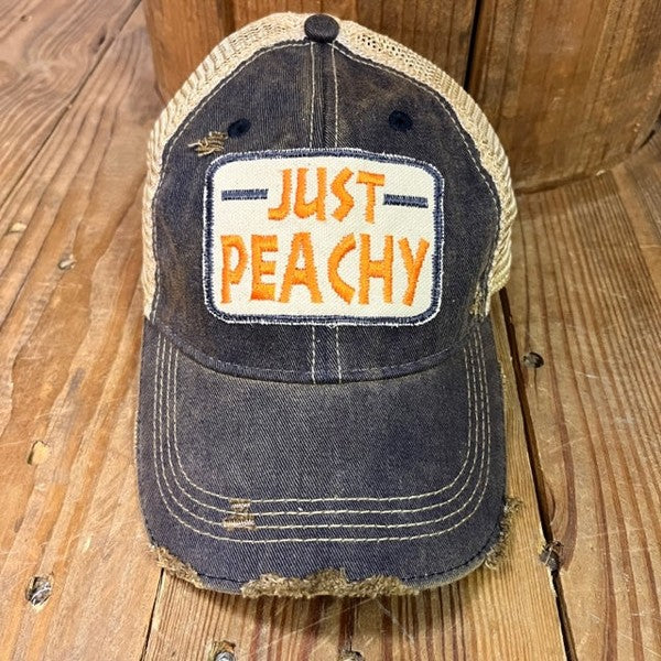 “Just Peachy” Distressed Cap
