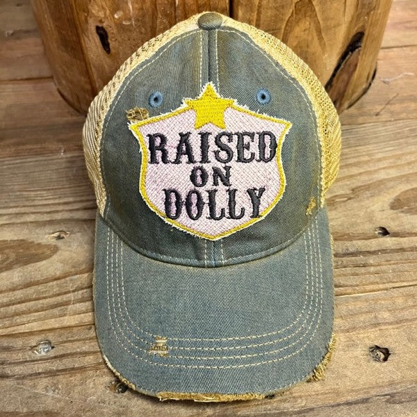 “Raised on Dolly” Distressed Cap