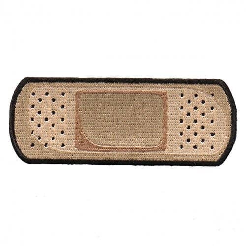 Bandage-shaped mat with perforated design on a white background