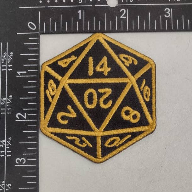 20 Sided Die Iron On Patch - Wander Together Outfitters