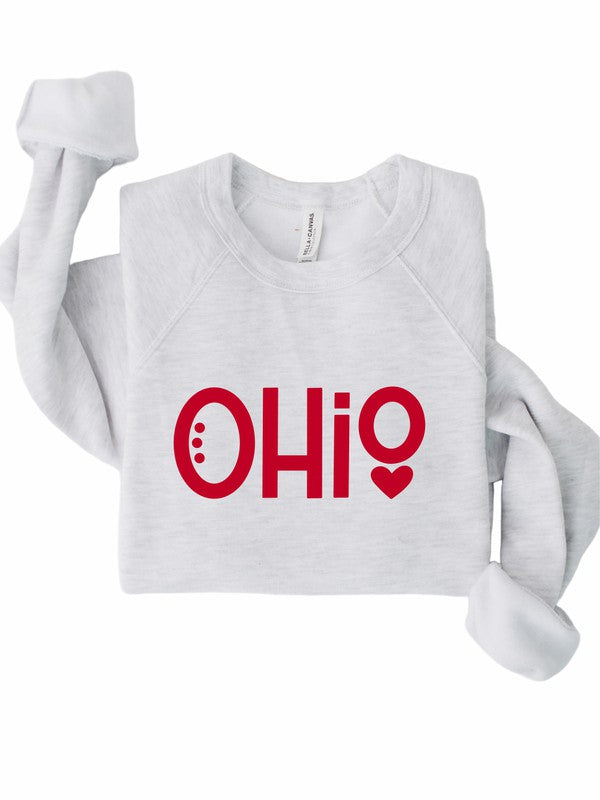 "Ohio" (Heart)  Premium Crewneck Graphic Sweatshirt