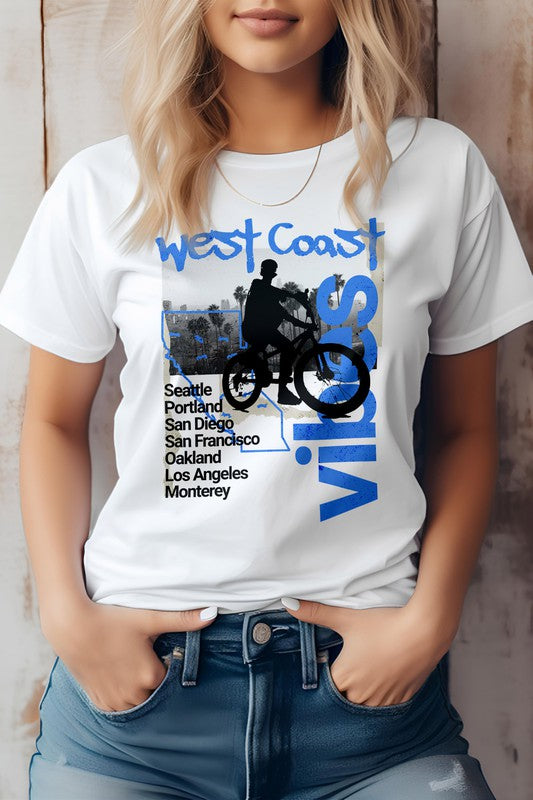 "West Coast Vibes" Graphic T-Shirt (Various Colors)