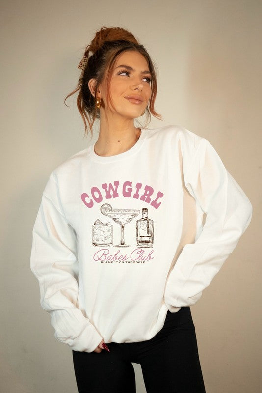"Cowgirl Babe Club" Plus Size Graphic Sweatshirt