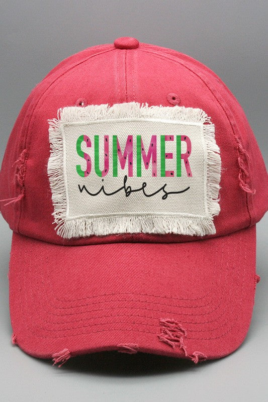 "Summer Vibes" Patch Hat (Various Colors)