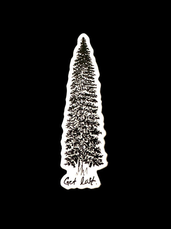“Get Lost” Evergreen Tree