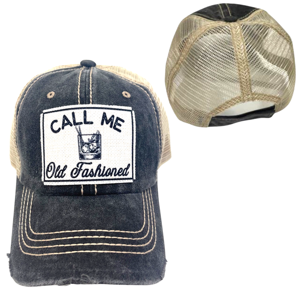 “Call Me Old Fashioned” Distressed Cap