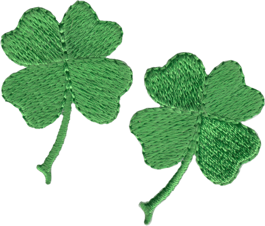 Four Leaf Clover - Set Of Two-Iron On Patches