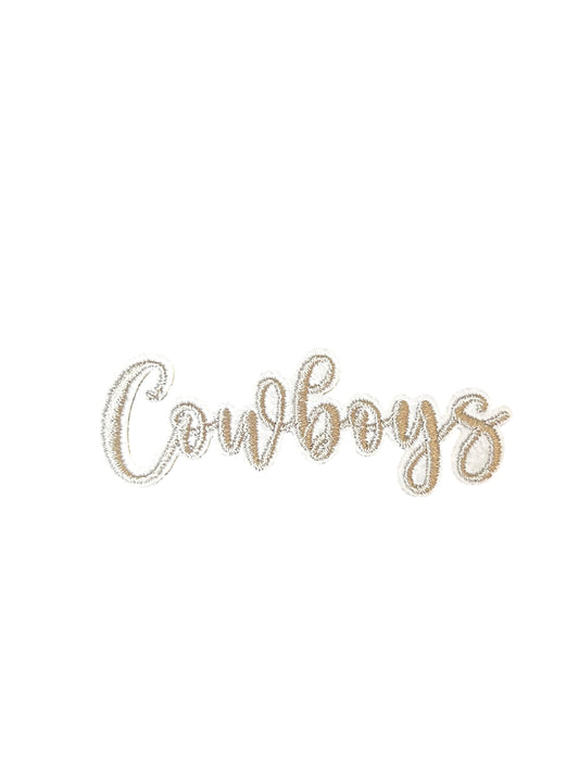 Cowboys Lettering Iron On Patch