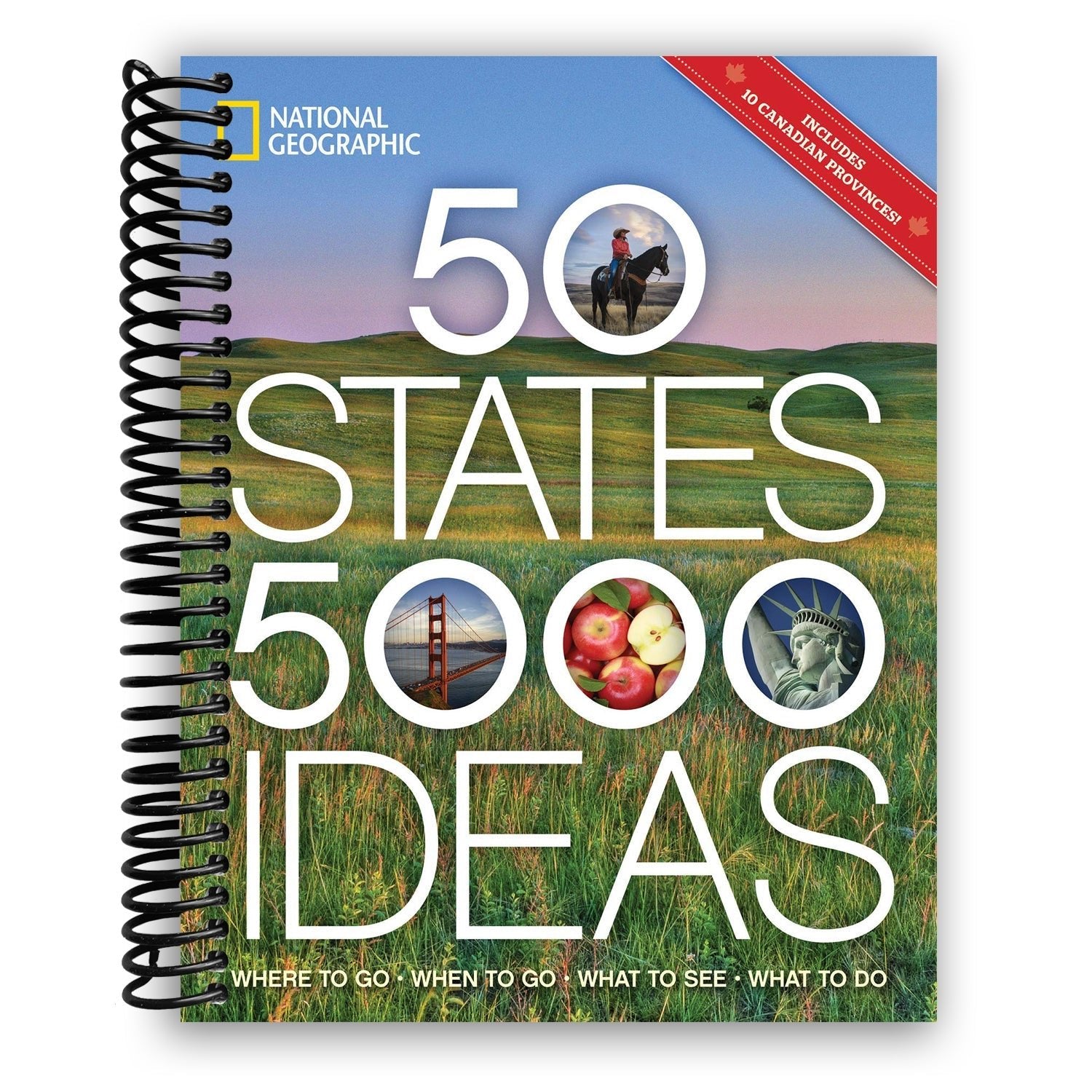 50 States, 5,000 Ideas: Where to Go, When to Go, What to See, What to Do (Spiral Bound) - Wander Together Outfitters