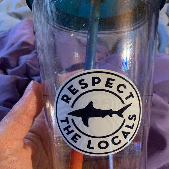 "Respect the Locals" (Shark) Sticker