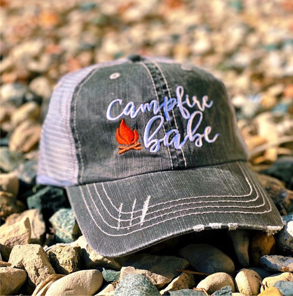 "Campfire Babe" Embroidered Trucker Hat