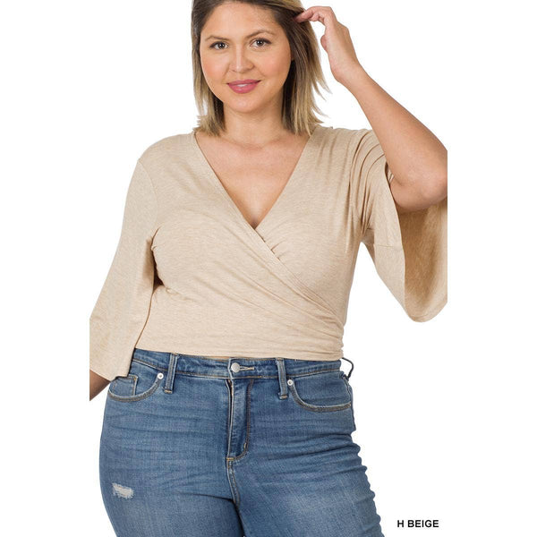 Luxe Rayon Front Tie Top (Plus)