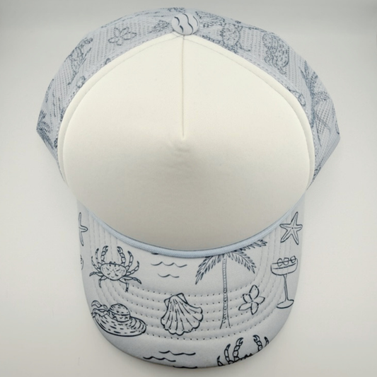 TEELUX - TRUCKER HAT BLANK - BLUE COASTAL
