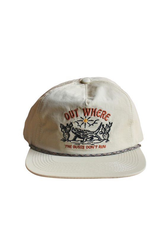 "Out Where The Buses Don't Run" Embroidered Hat