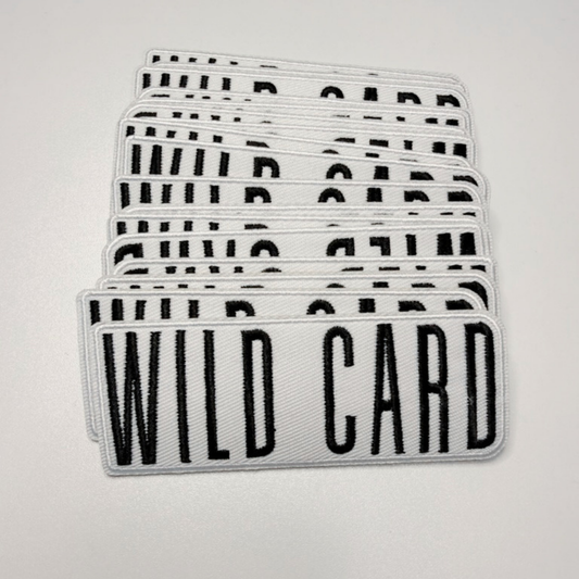 "Wild Card"  4" Embroidered Hat Patch