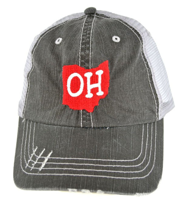 Ohio - Red State OH Inside Trucker Hat