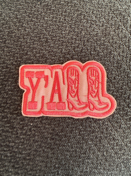 “Y’ALL” Boots Iron On Patch