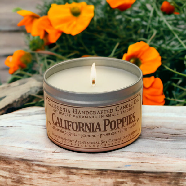 "California Poppies" All Natural Soy Travel Candle
