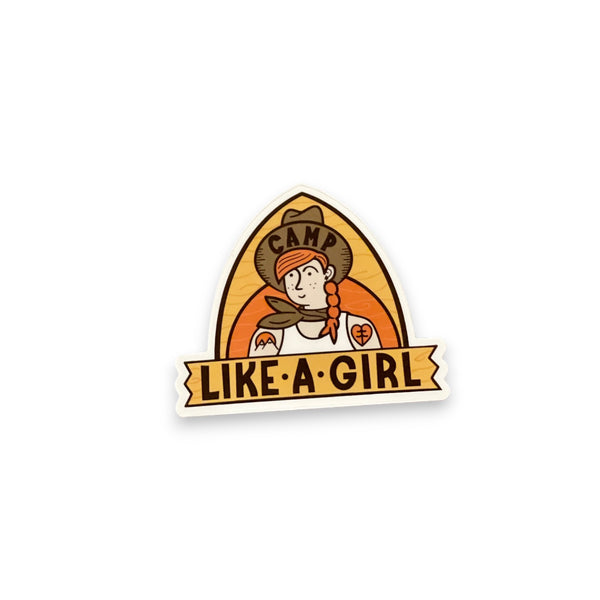 “Camp Like a Girl” Vinyl Sticker