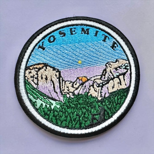 Yosemite Tunnel View Embroidered Iron On Patch (Various)